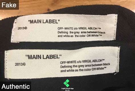 off white fake label